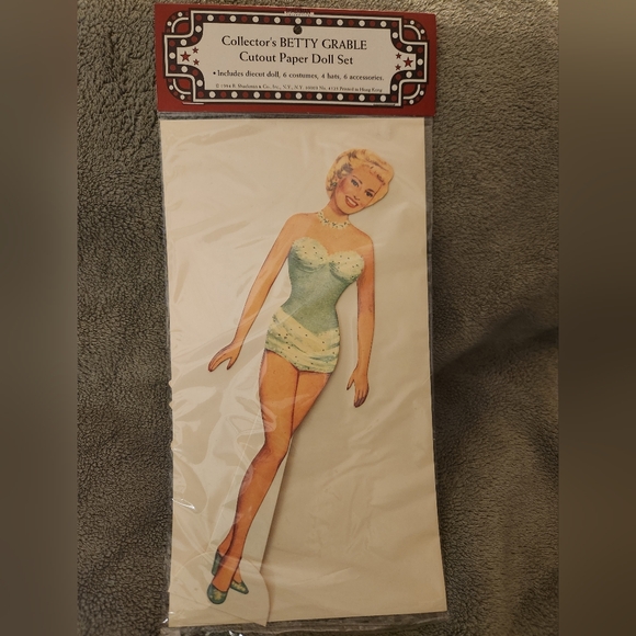 Collector's BETTY GRABLE Cutout Paper Doll Set - Picture 1 of 6